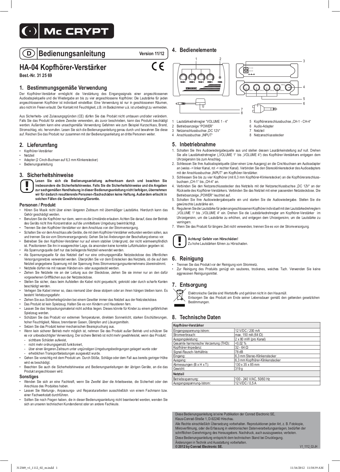 Mc Crypt HA-04 Operation Manual