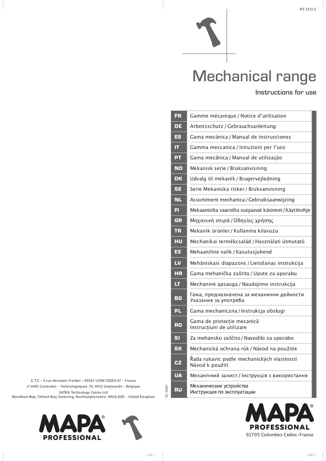 Mapa Professional HARPON 319, TITAN 328, HARPON 330, TITAN 375, TITAN 376 Specification - ManualMachine.com