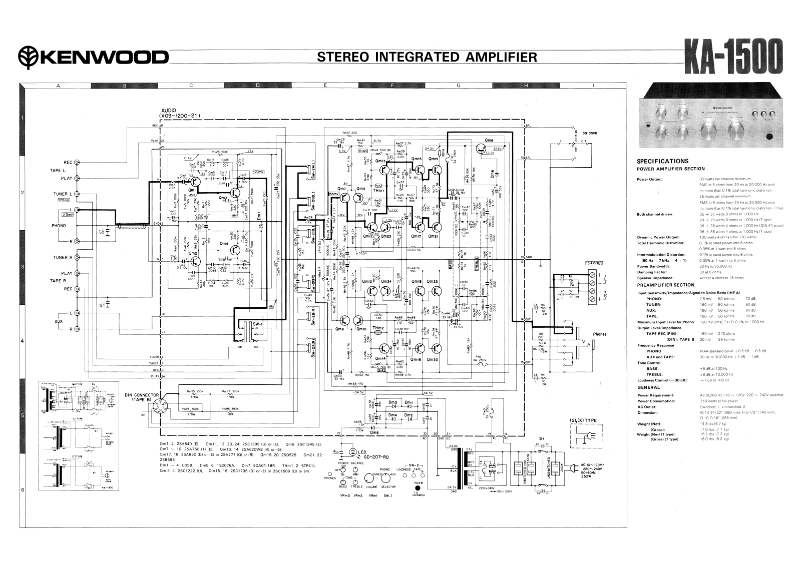 Kenwood KA-1500 schematics