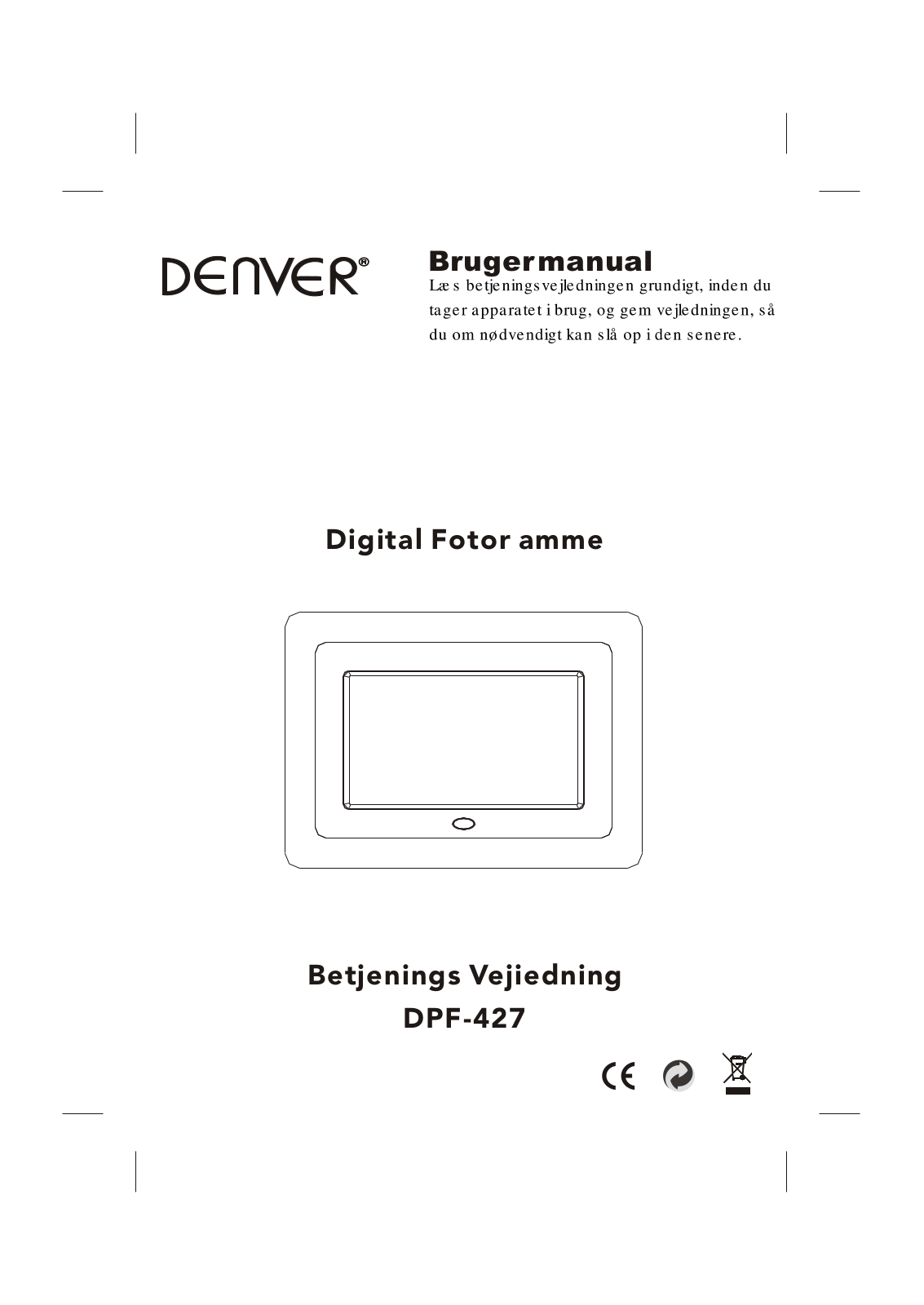 Denver DPF-427 User Manual