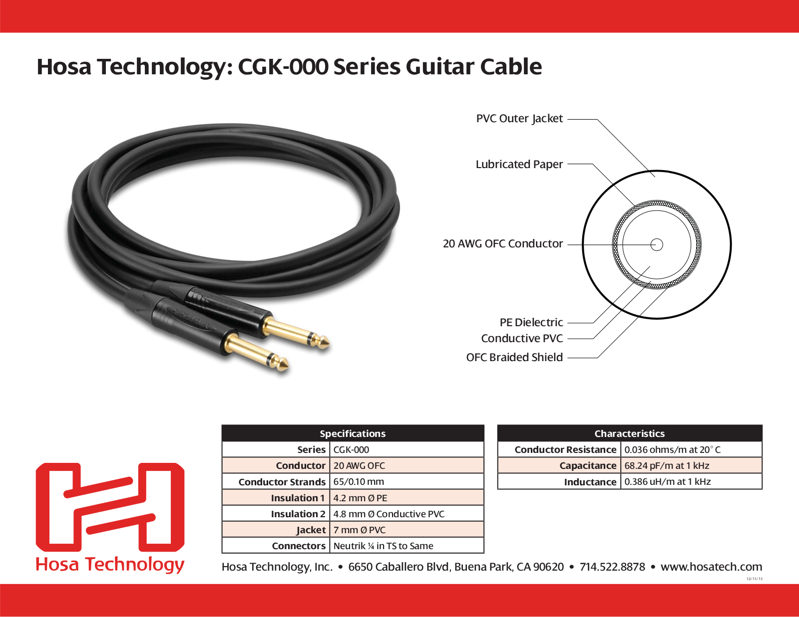 Hosa Technology CGK-000 User Manual