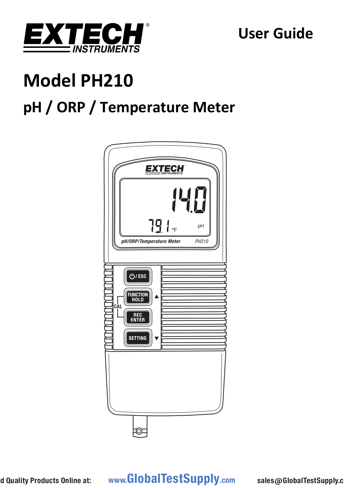 Extech Instruments PH210 User manual - ManualMachine.com