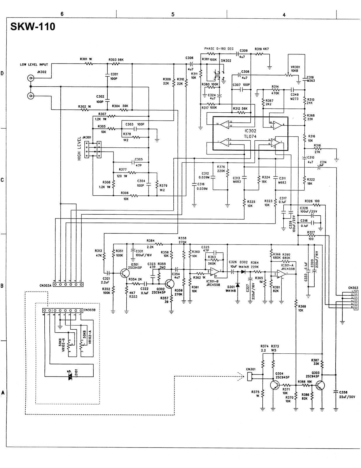 Onkyo SKW-110 Schematic