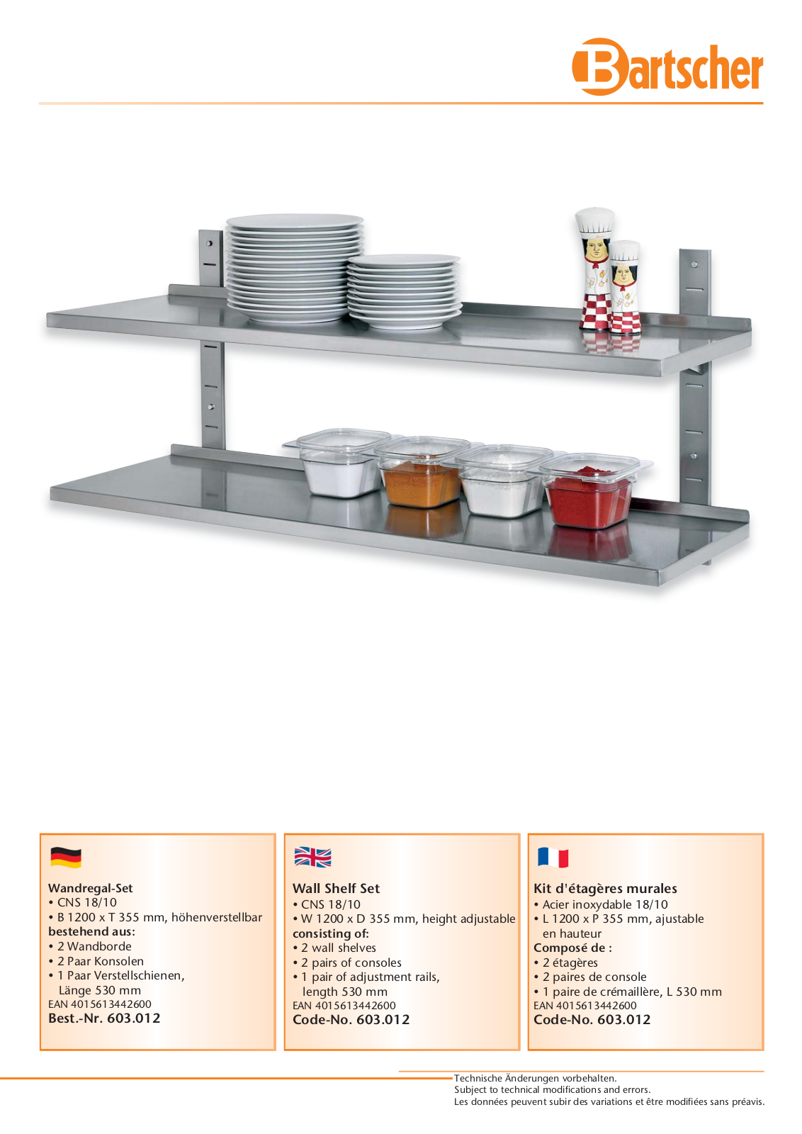 Bartscher 603012 BROCHURE