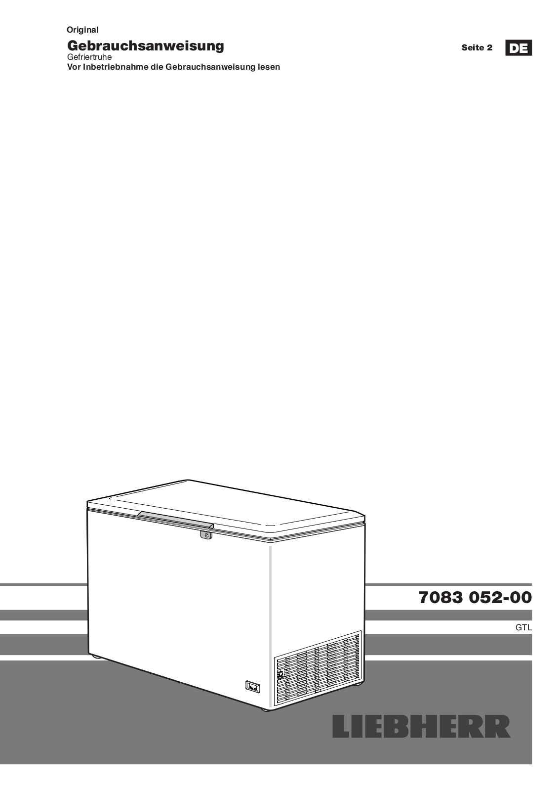 liebherr GTL 3006-22 operation manual