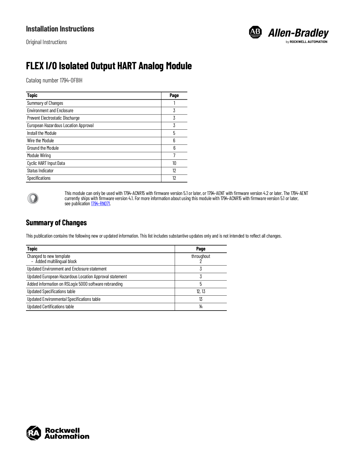 Allen-Bradley FLEX Installation Manual