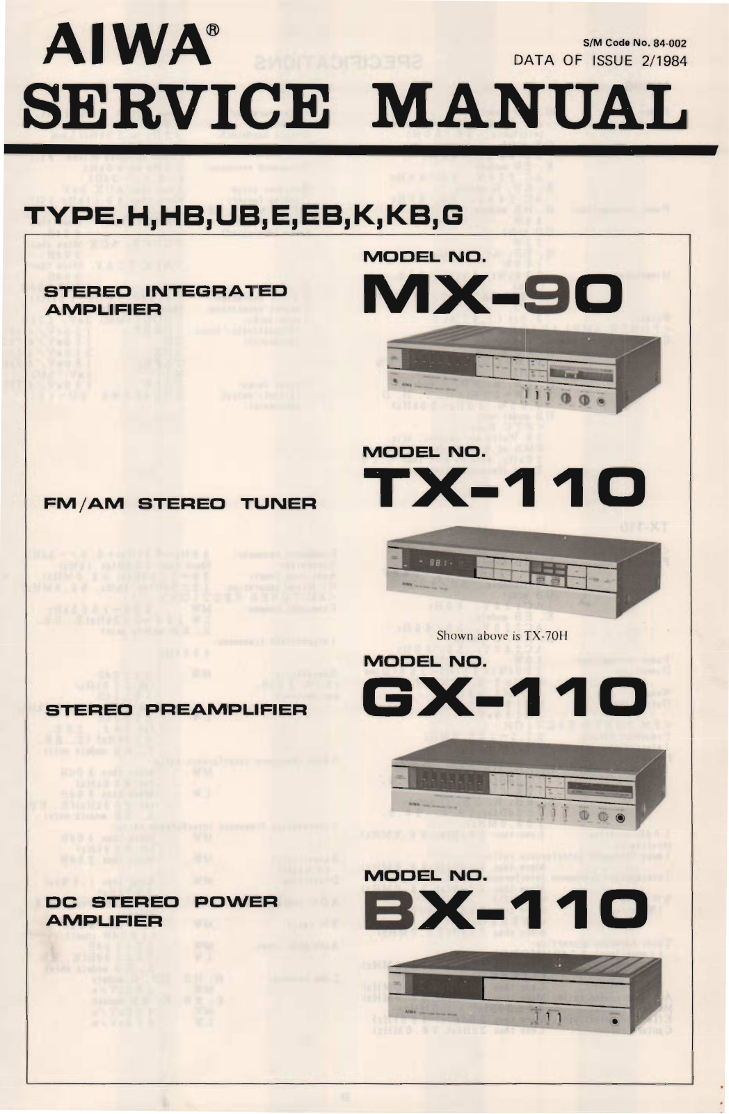Aiwa MX-90, MX-110 Service Manual
