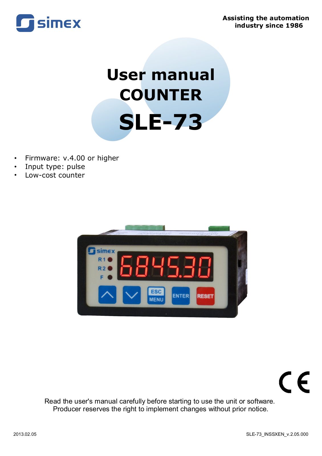 Simex SLE-73 User Manual - ManualMachine.com
