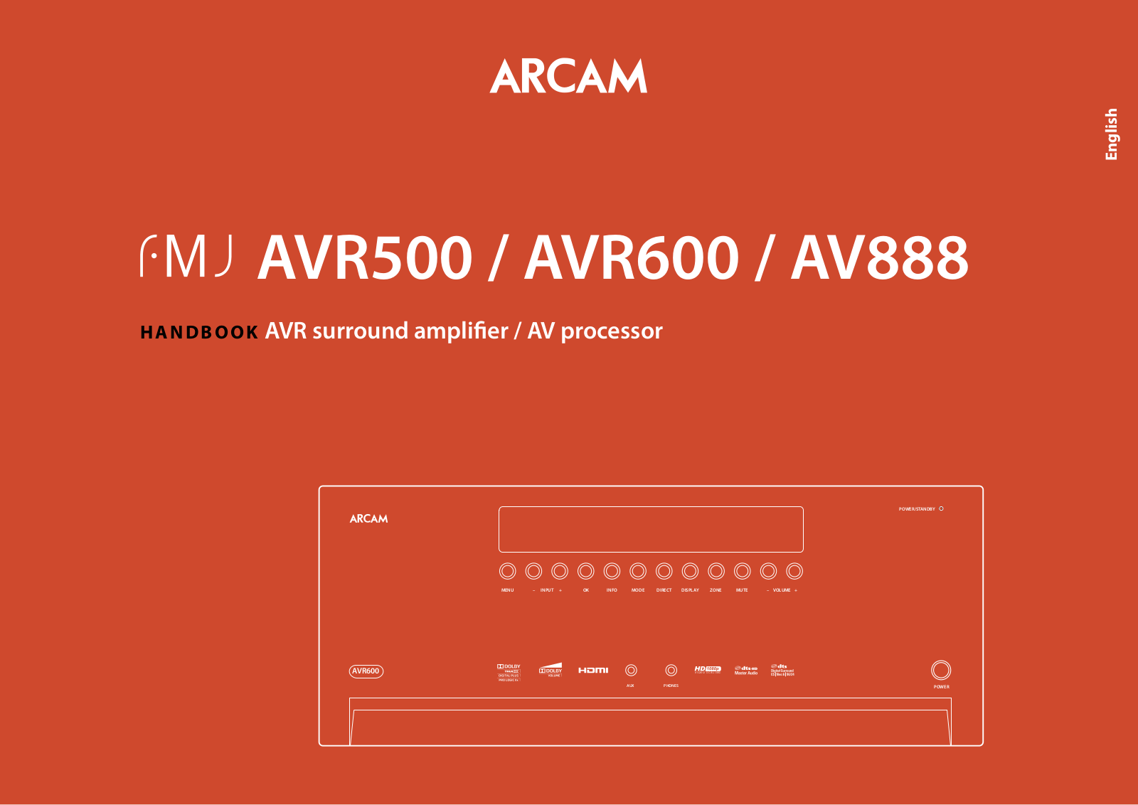 Arcam AV888, AVR600 User Manual