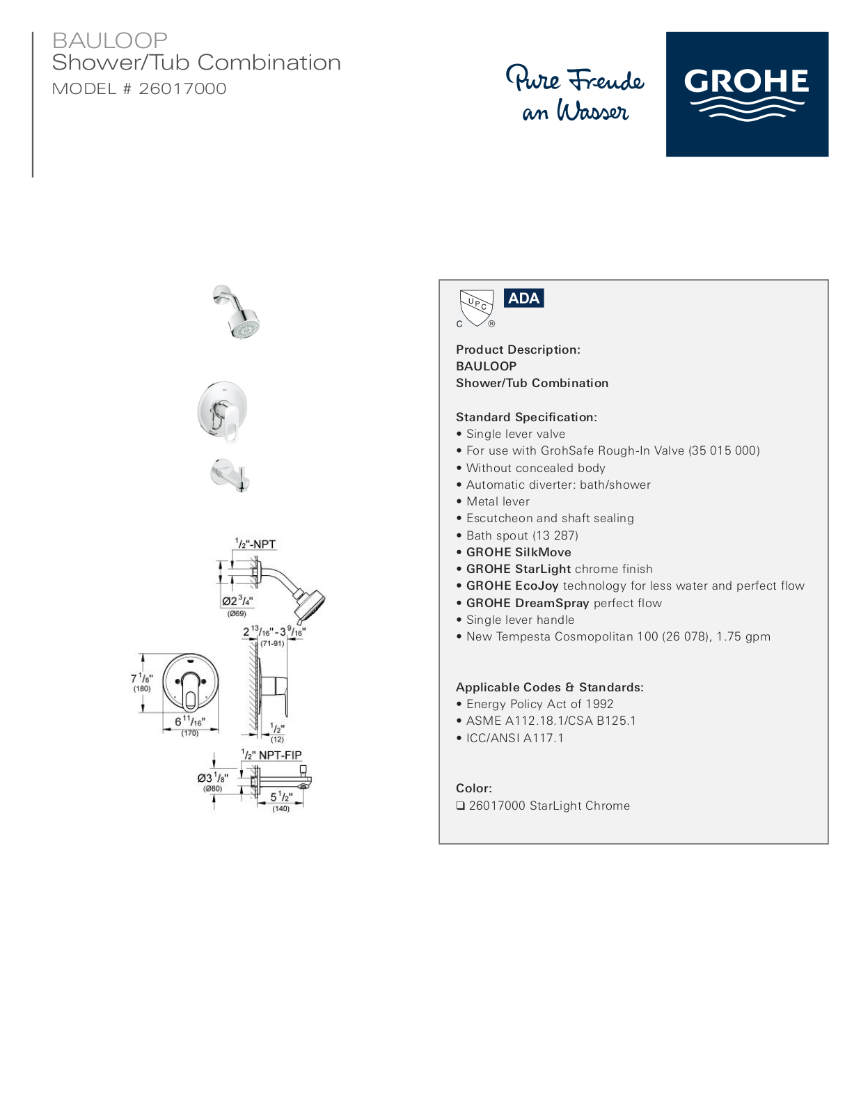 GROHE GRH4414 Specifications - ManualMachine.com