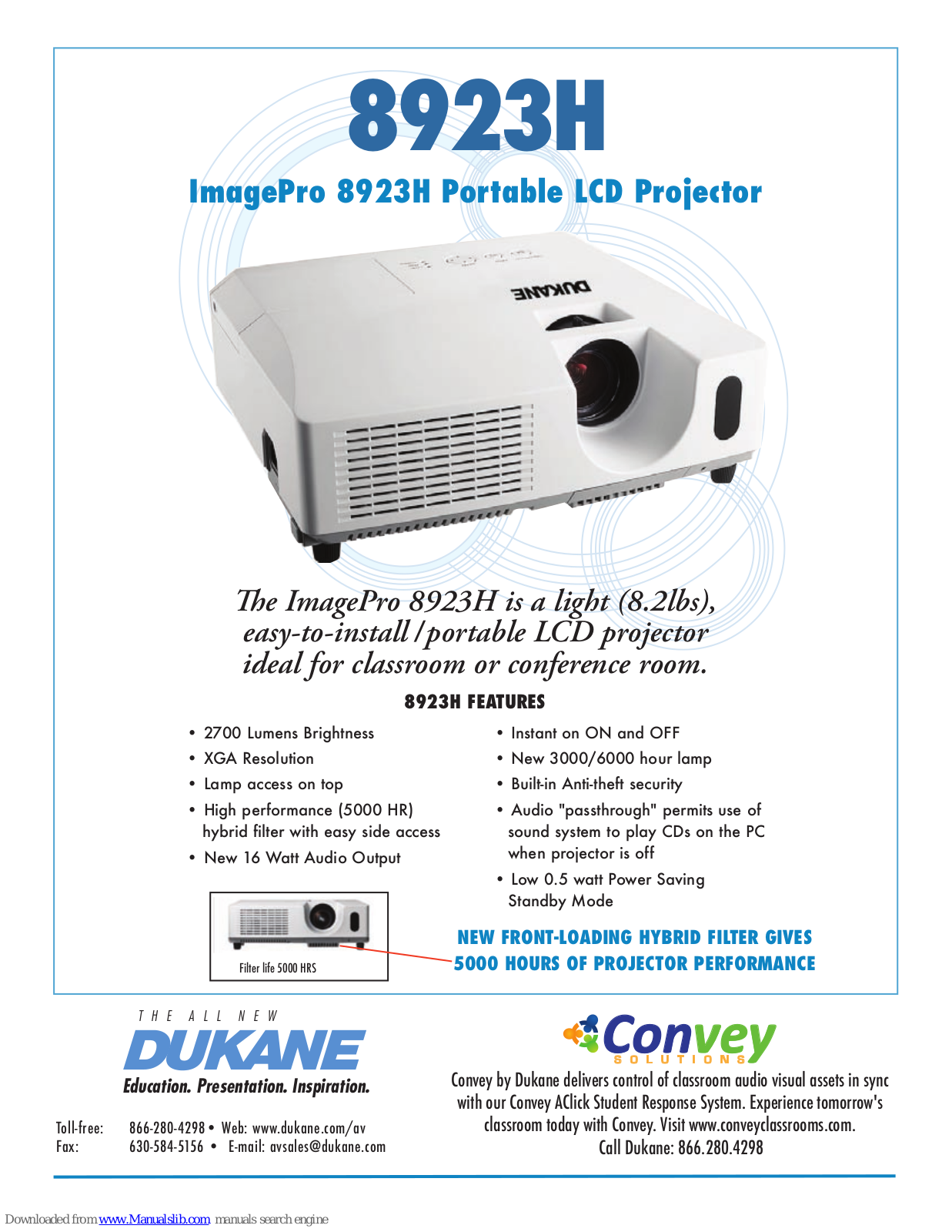 Dukane ImagePro 8923H Specifications - ManualMachine.com
