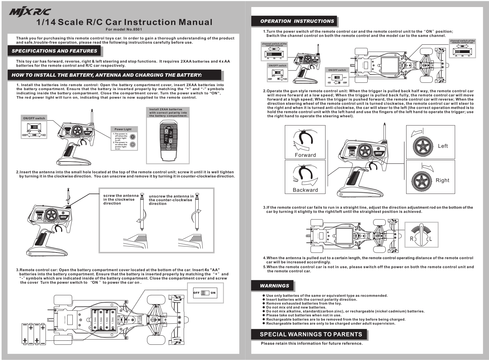 Meijiaxin Toys 8511 User Manual