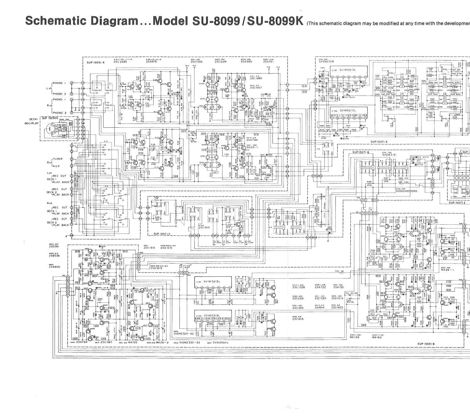 Technics SU-8099 Schematic