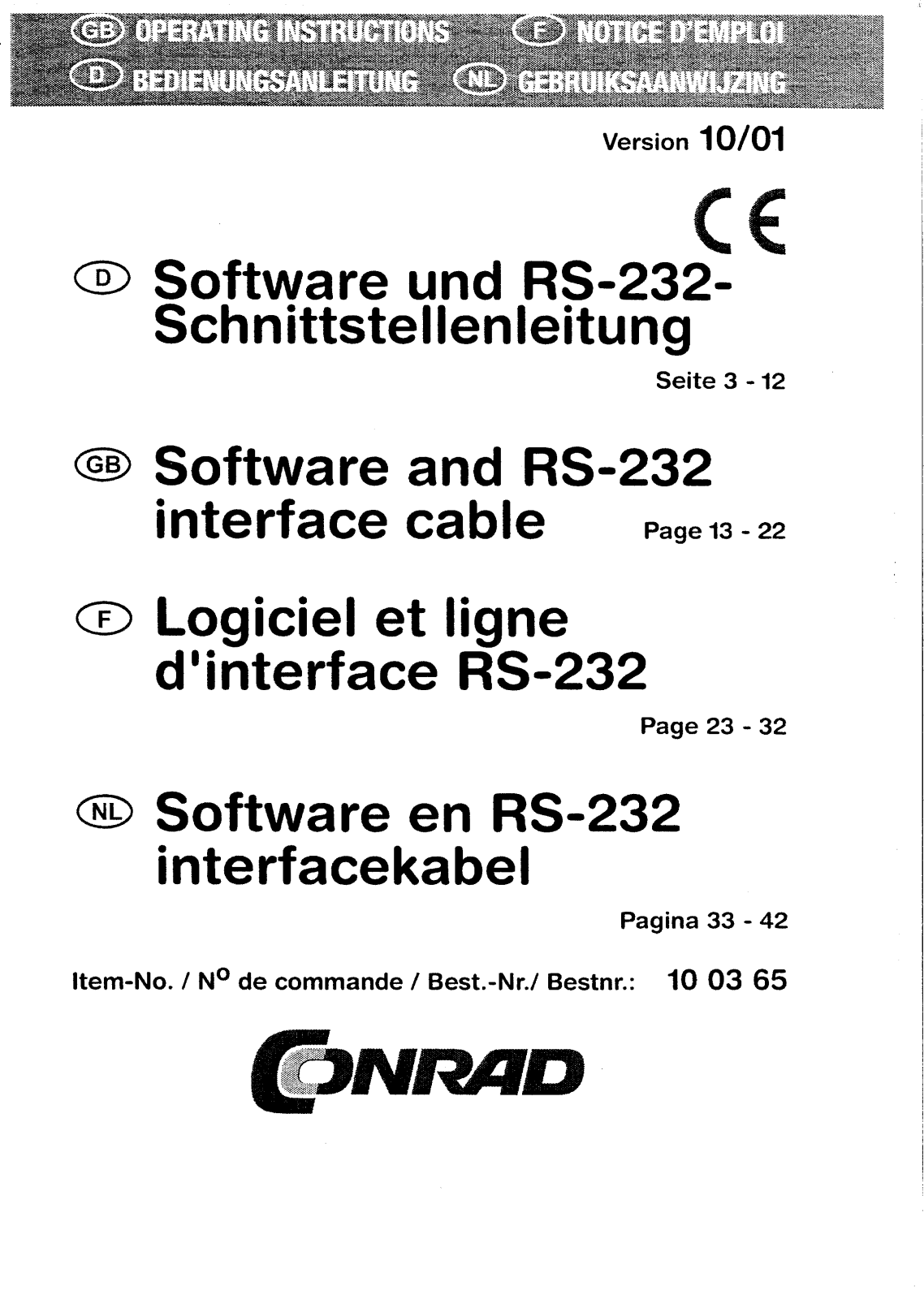 VOLTCRAFT RS-232 User guide