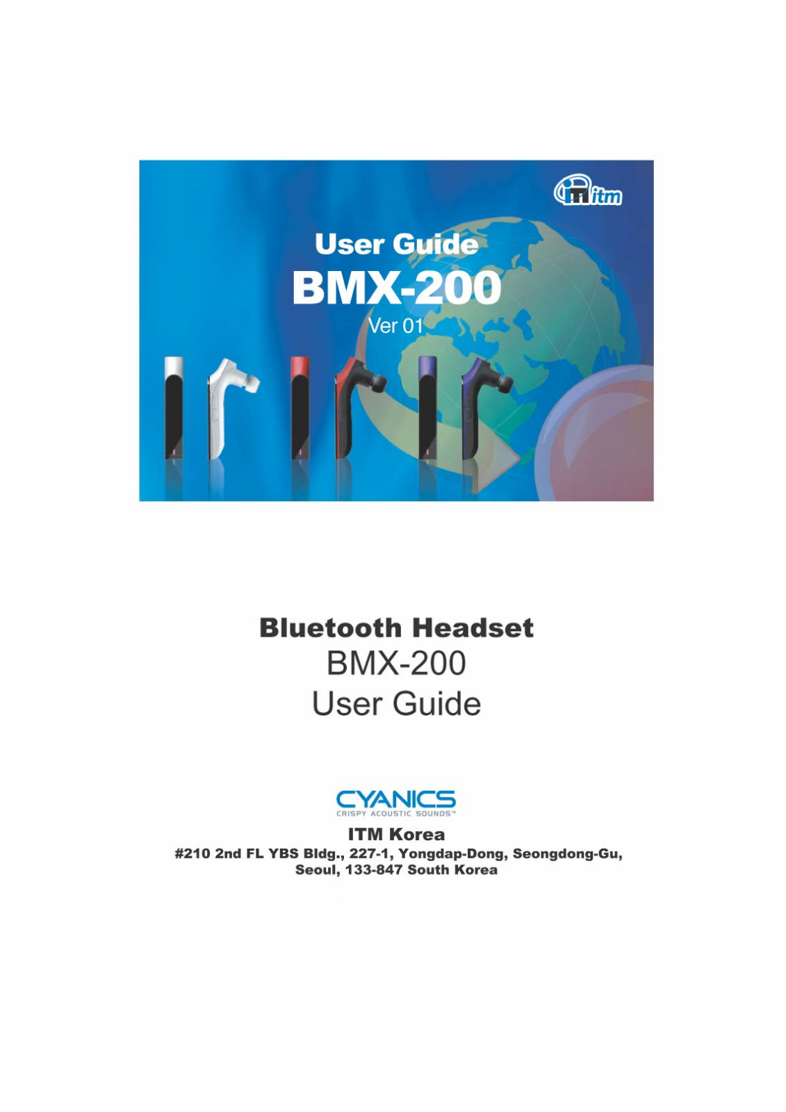 ITM Korea BMX200 User Manual