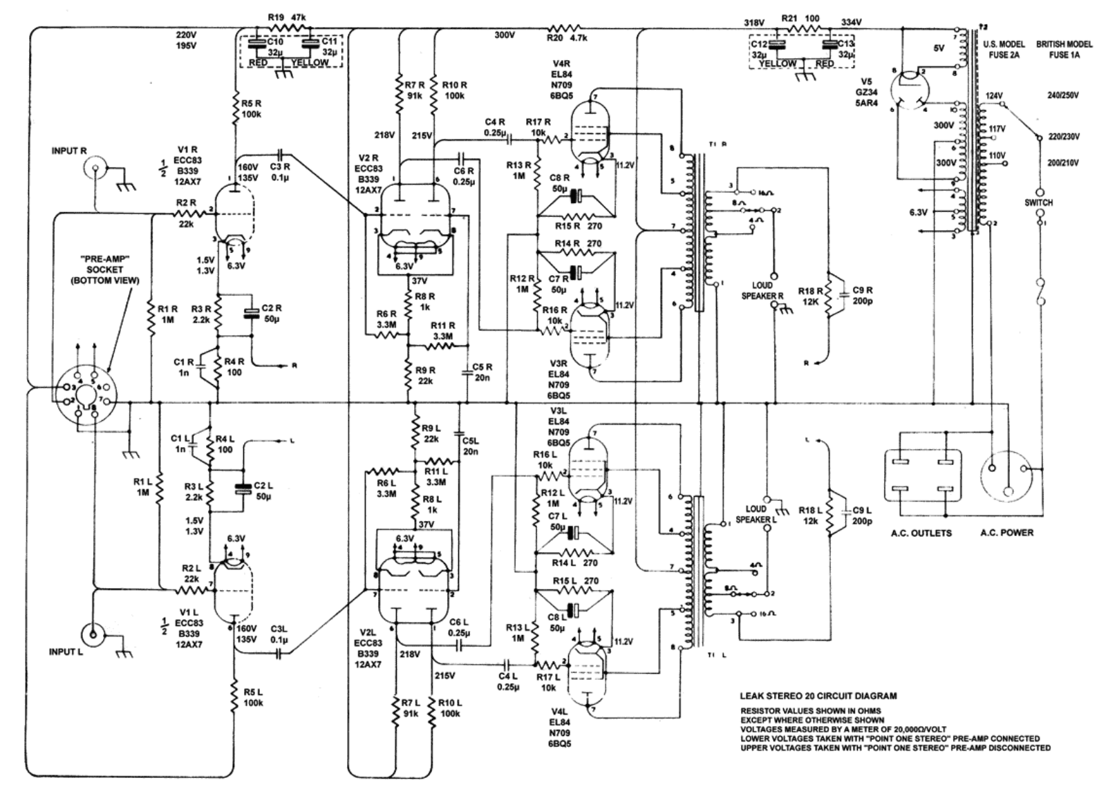 Leak stereo 20 schematic