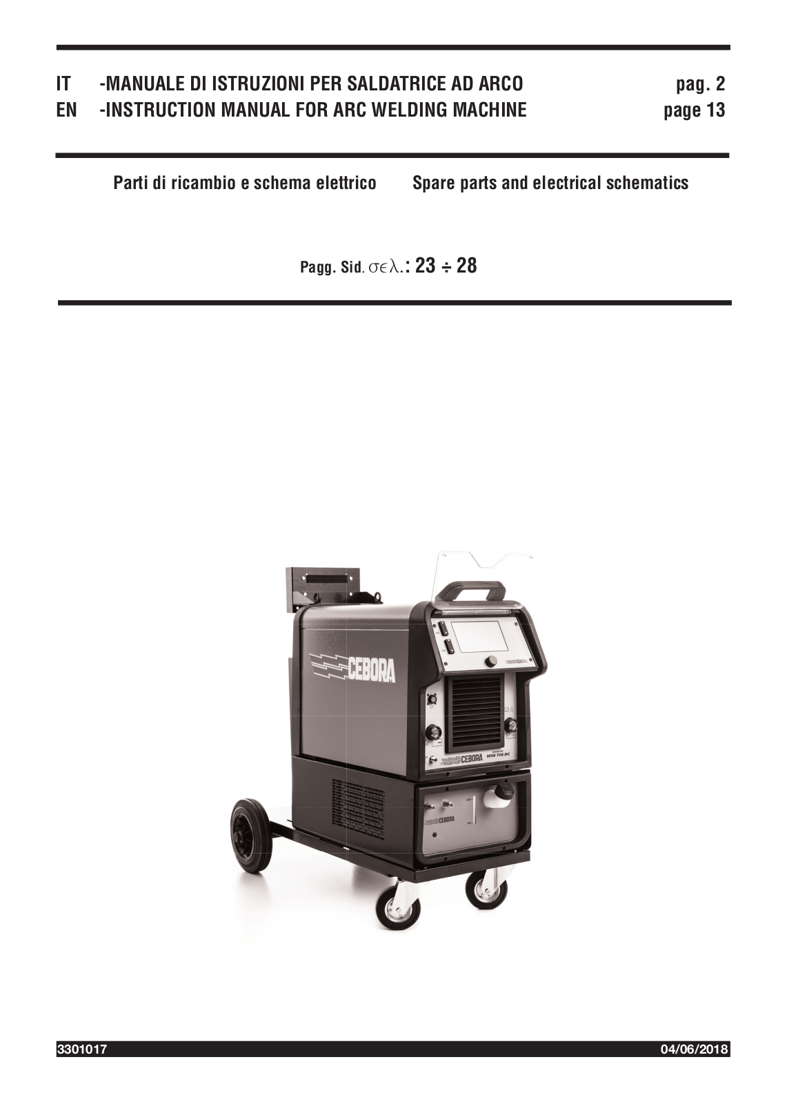 Cebora 3301017 Instruction Manual - ManualMachine.com