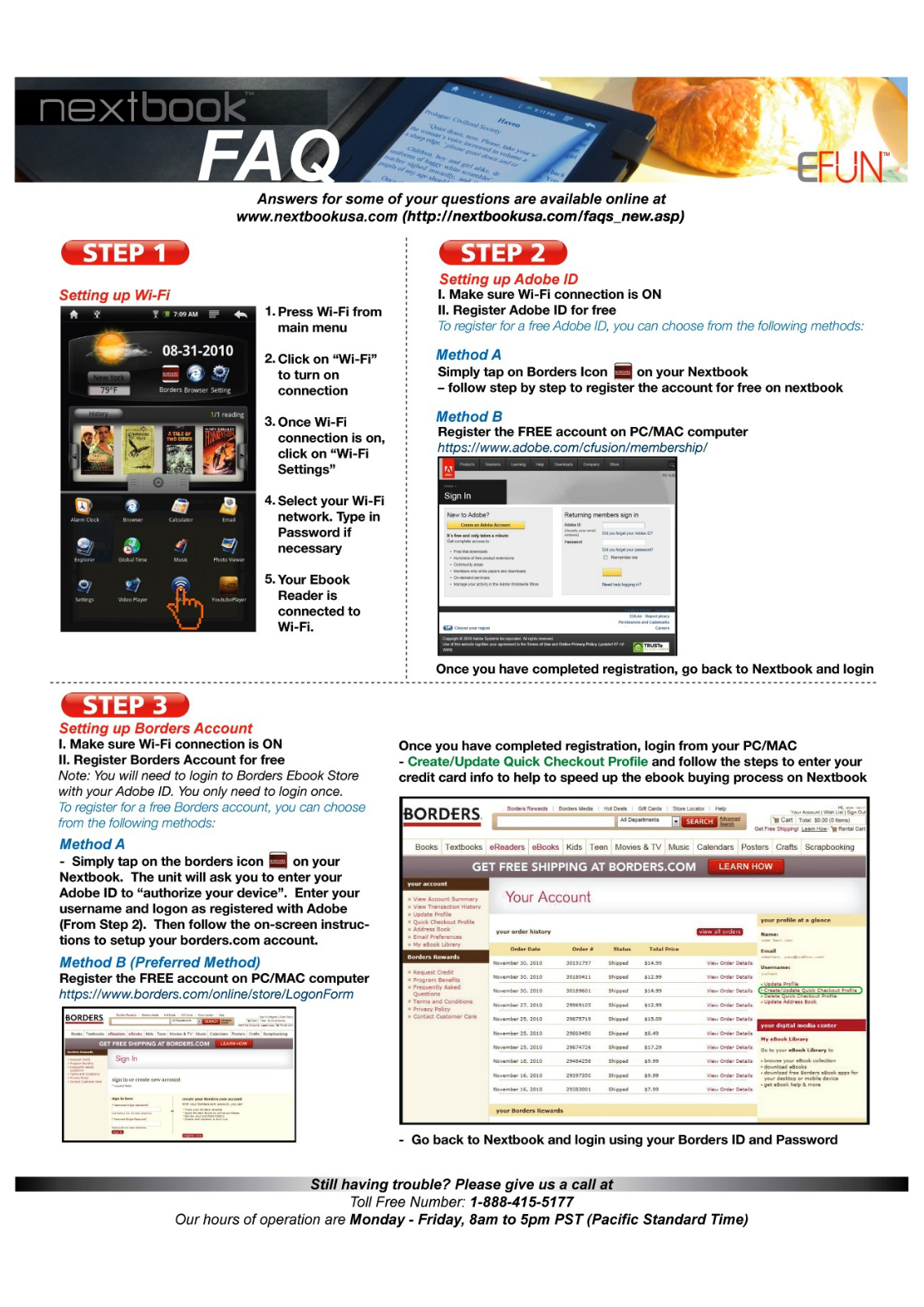 Nextbook STEP 3, STEP 1 Quick Start Guide