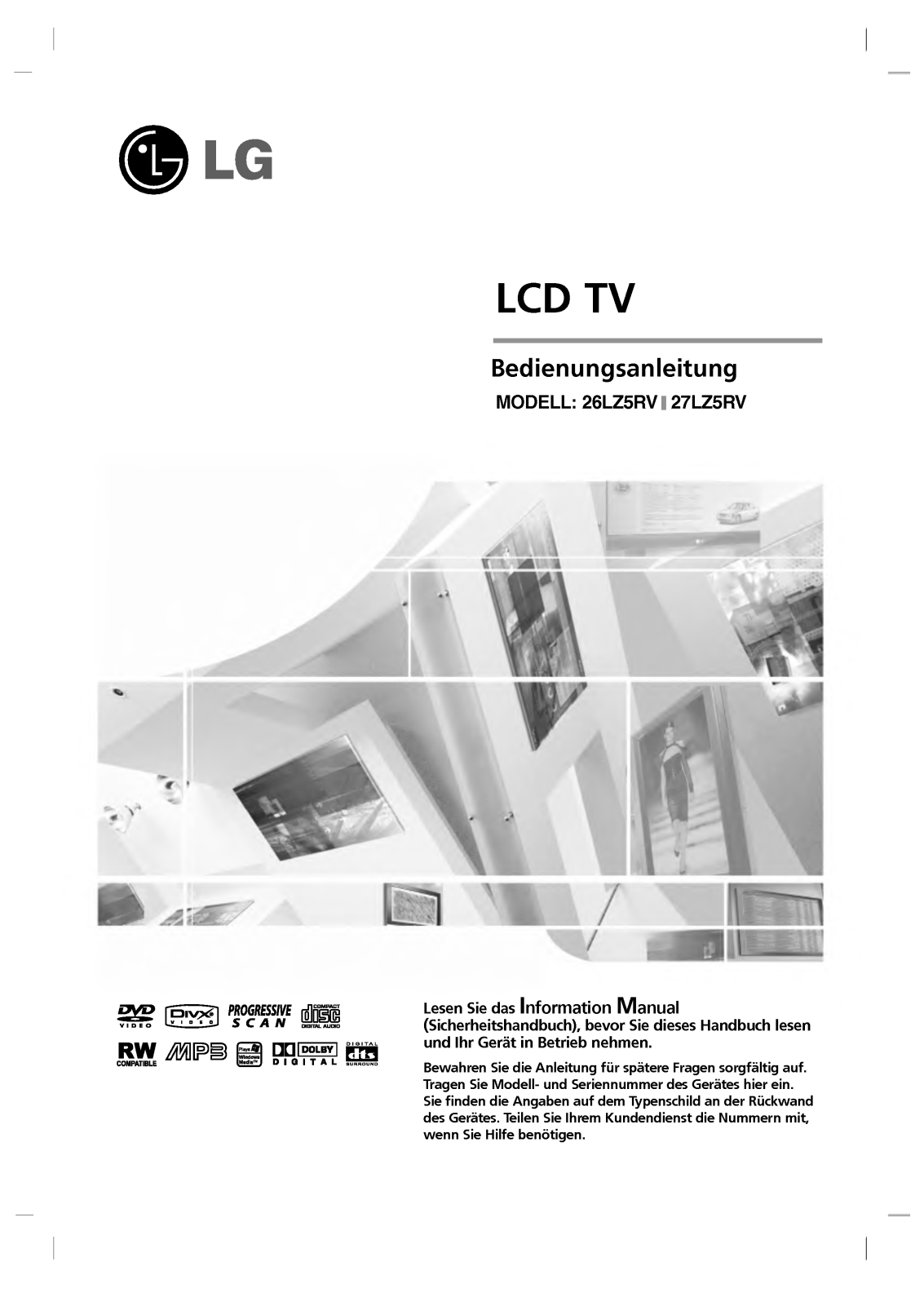 Lg 27LZ5RV, 26LZ5RV User Manual