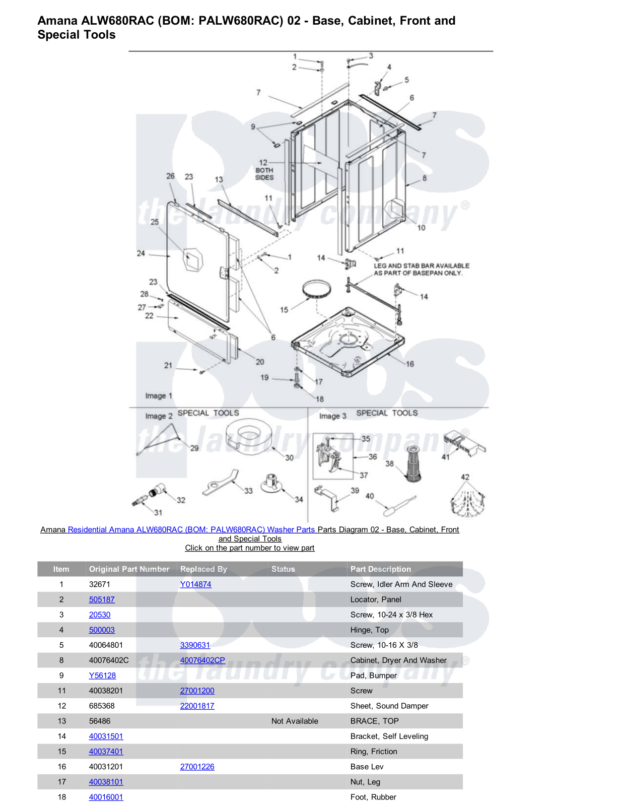 Amana ALW680RAC Parts Diagram