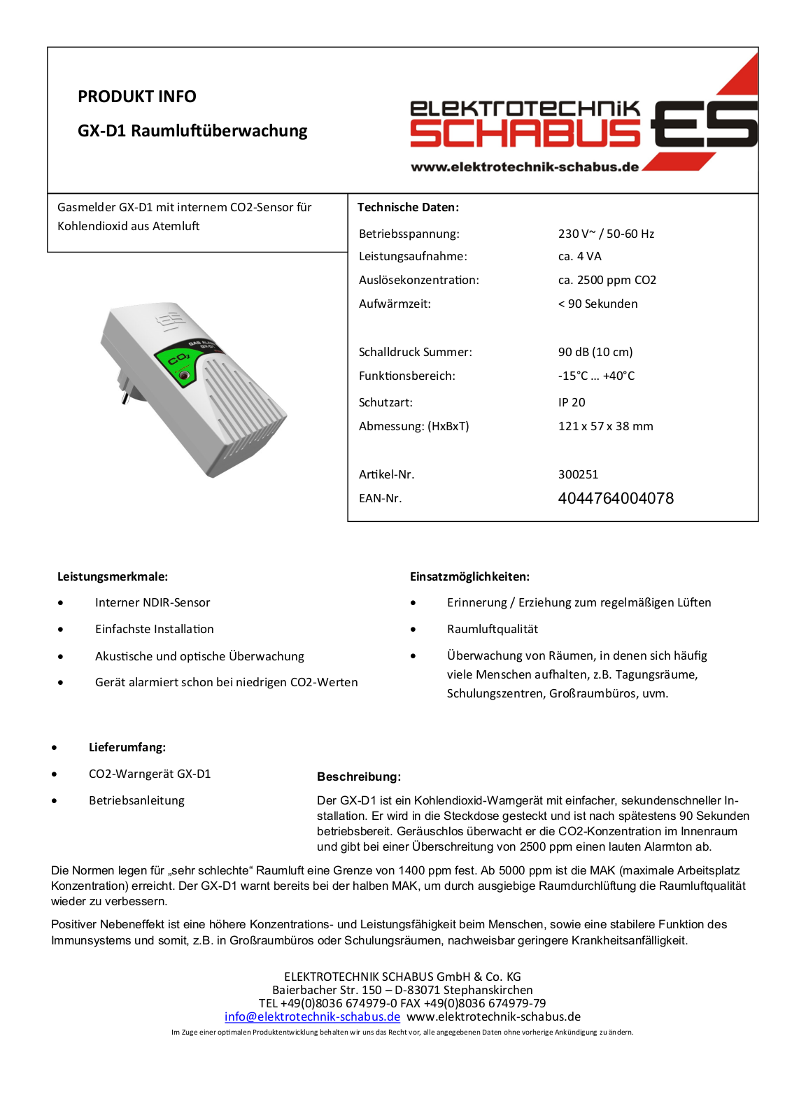 Schabus GX-D1 User Manual