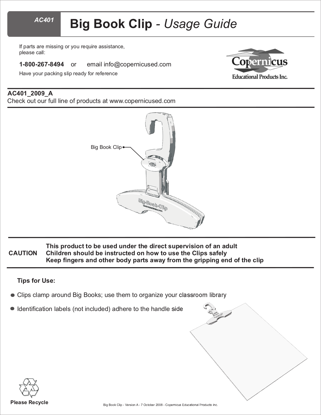 Copernicus AC401 User Manual