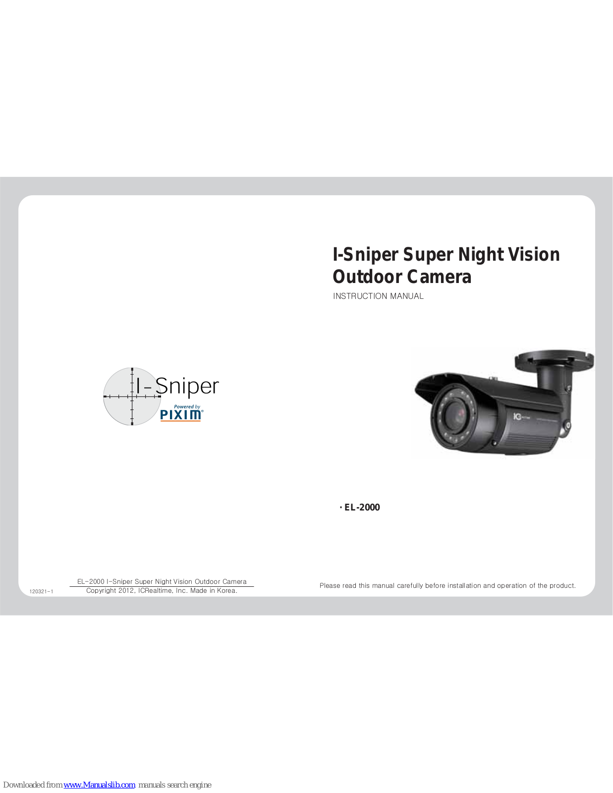 ICRealtime EL-2000 I-sniper Instruction Manual