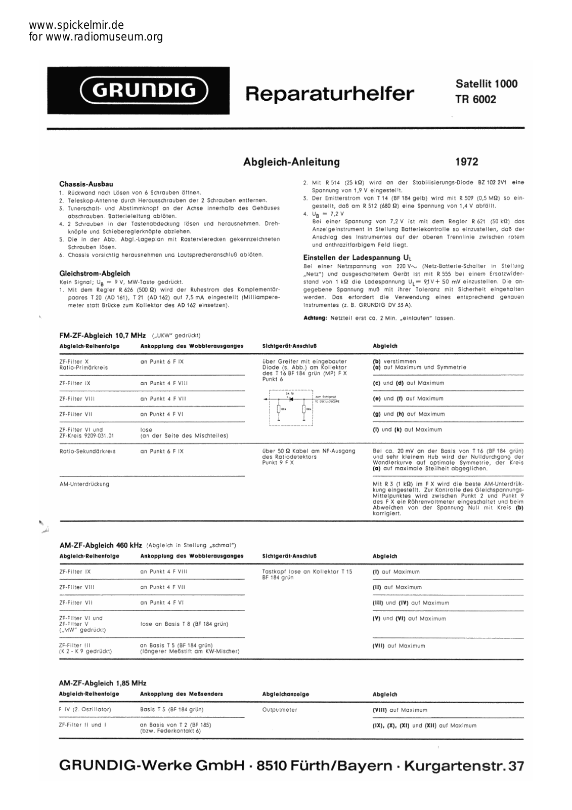 GRUNDIG Satellit1000 Service Manual