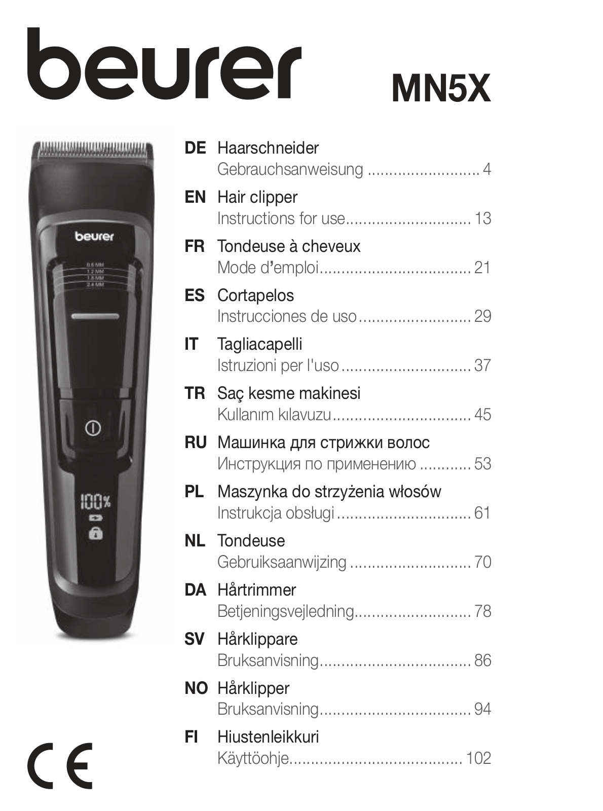 BEURER MN5X User guide - ManualMachine.com