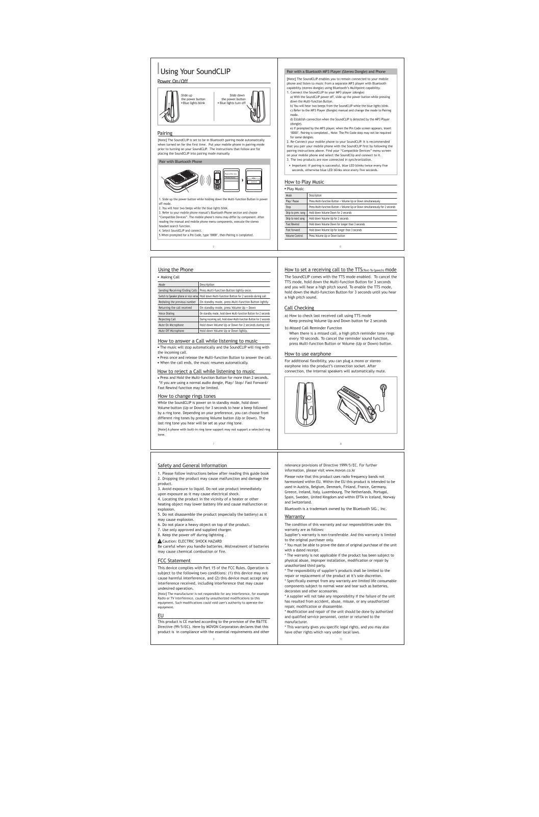 TESSCO SOUNDCLIP User Manual