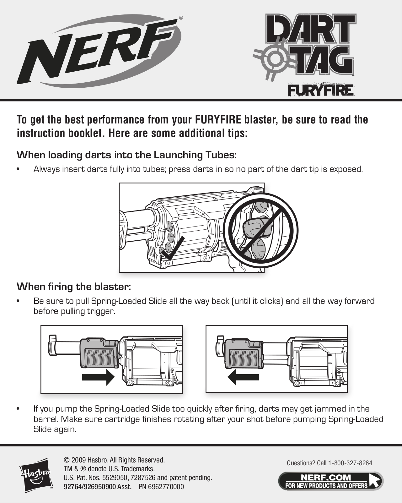 HASBRO Nerf Dart Tag Furyfire User Manual