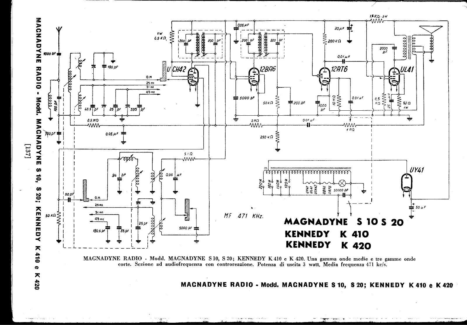 Magnadyne S20 Schematic