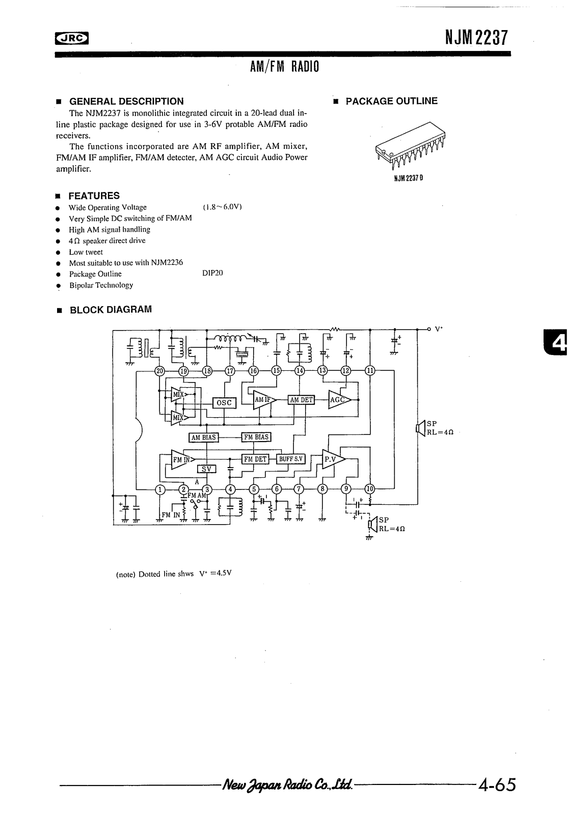 JRC NJM2237D Datasheet