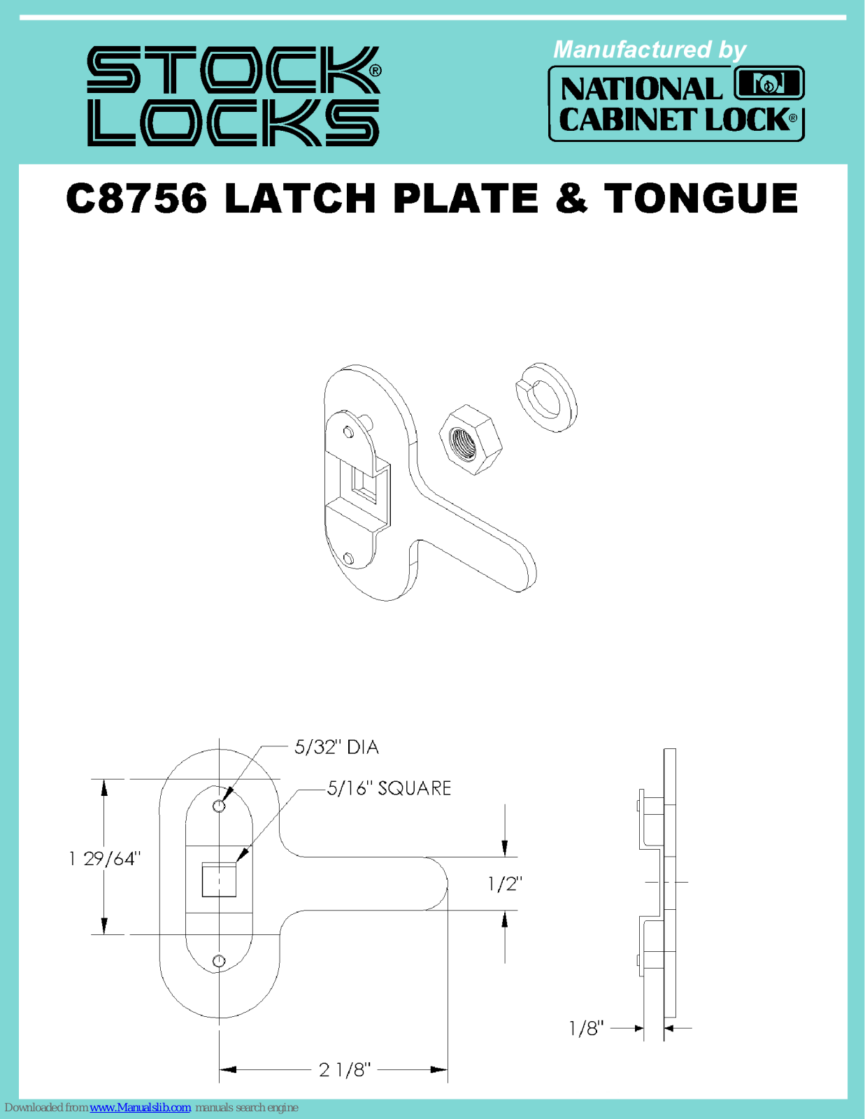 Stock Loks C8756 Instruction Sheet - ManualMachine.com