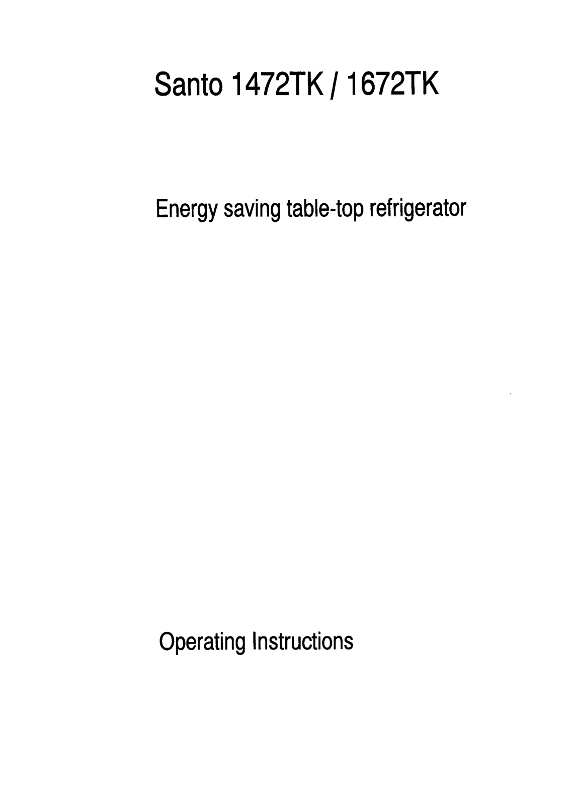 AEG-Electrolux SANTO 1472-4TK User Manual