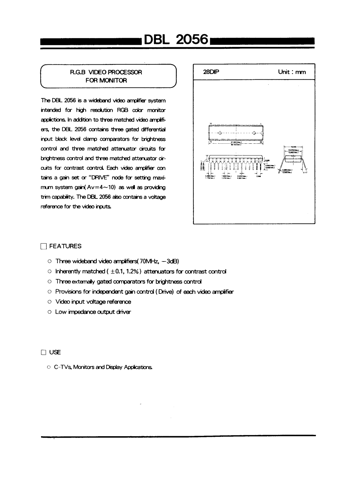 Daewoo Semiconductor DBL2056 Datasheet