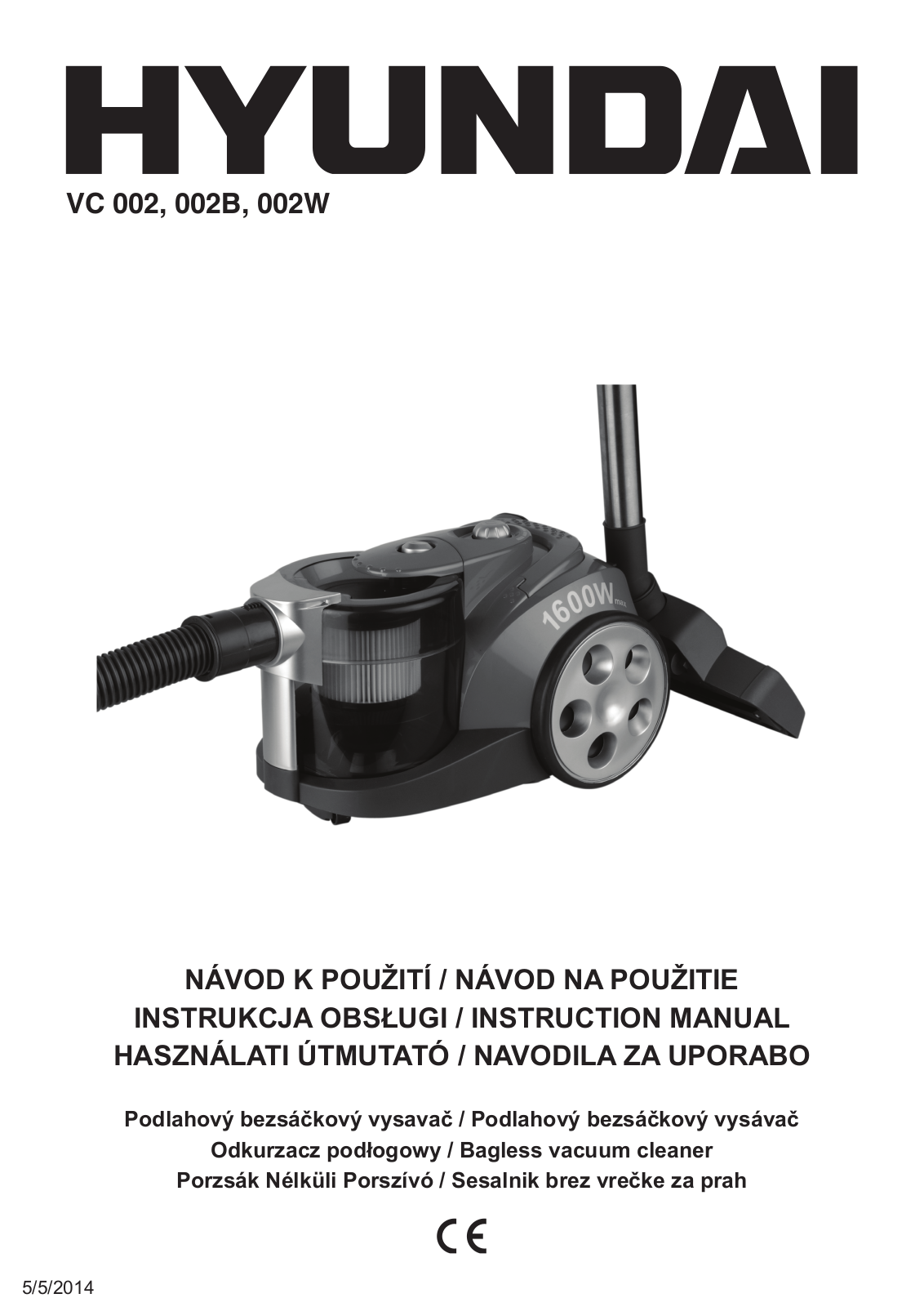 Hyundai VC 002, VC 002 B, VC 002 W User Manual