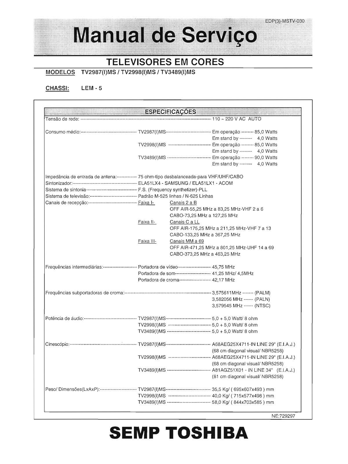 Toshiba LEM5 Schematic