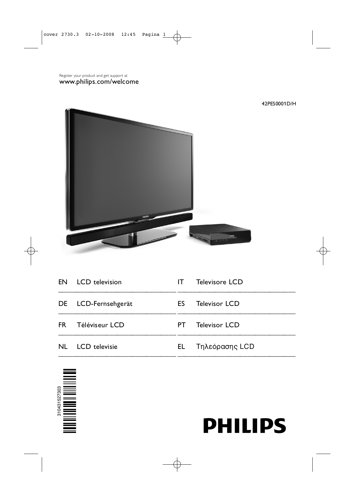 Philips 42PES0001D User Manual