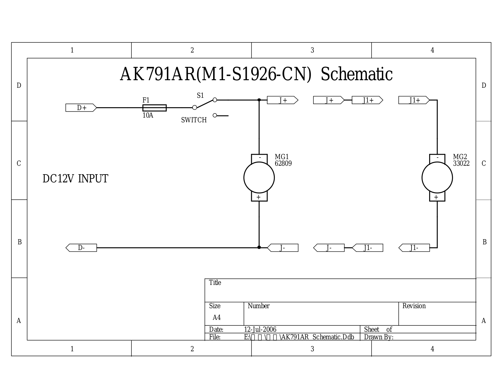 Vitek AK791A Circuit diagrams