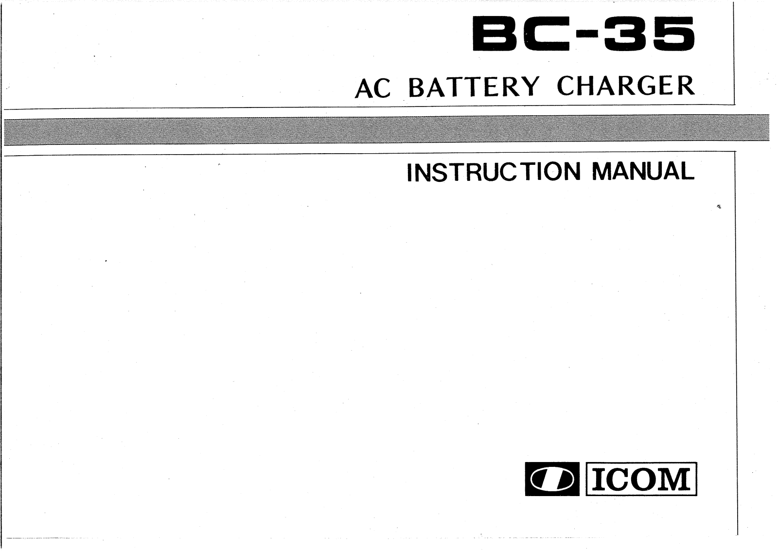 Icom BC-35 User Manual