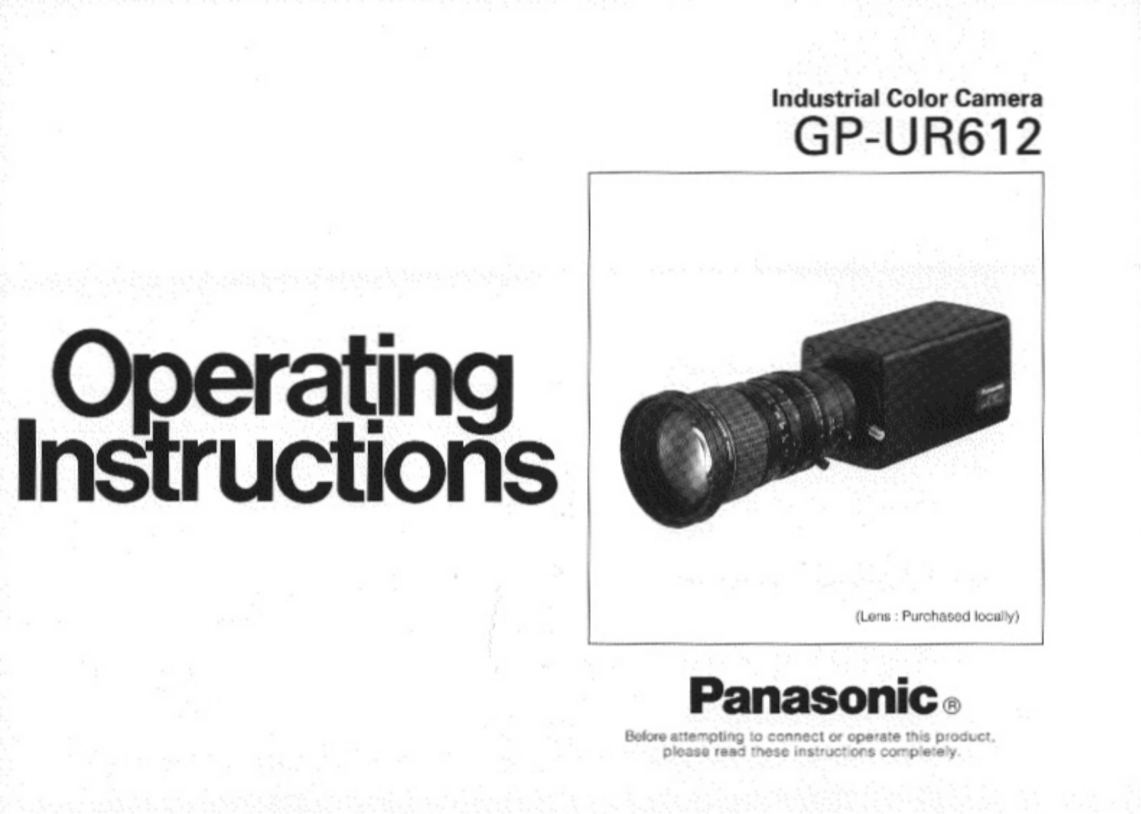 Panasonic GPUR612 User Manual