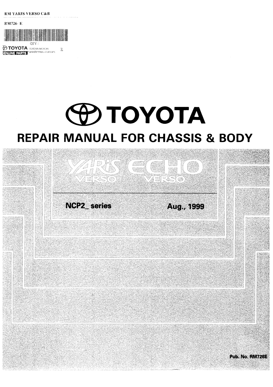 Toyota Yaris 1999 User Manual