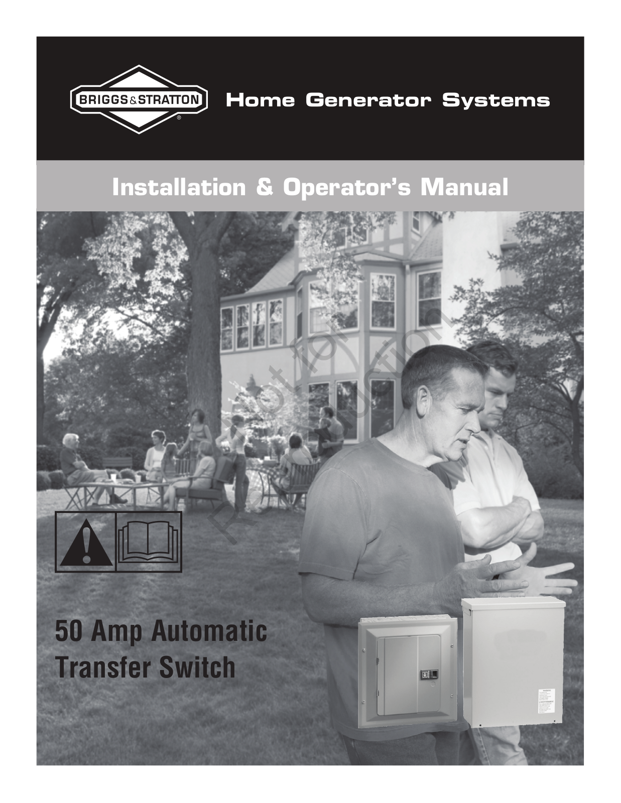 GE 50 AMP AUTOMATIC TRANSFER SWITCH Installation And Operator's Manual