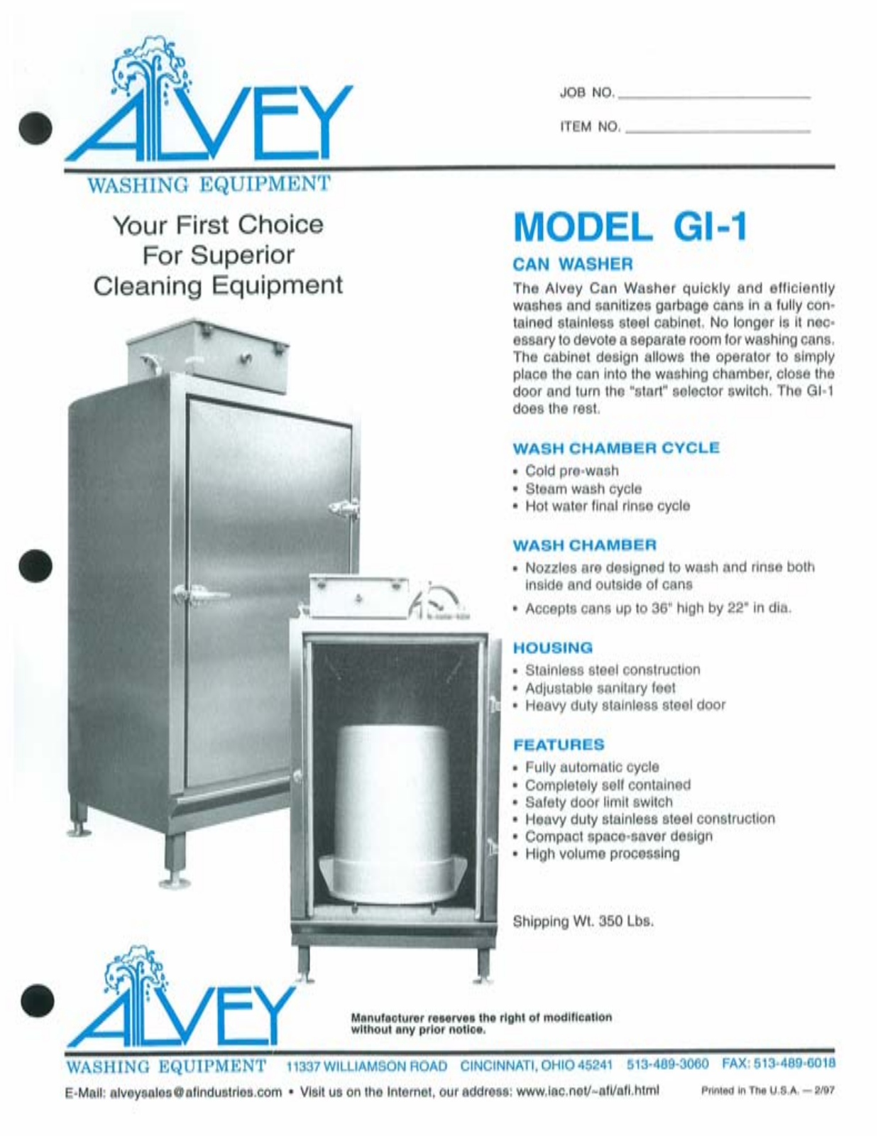 Alvey GI-1 User Manual - ManualMachine.com