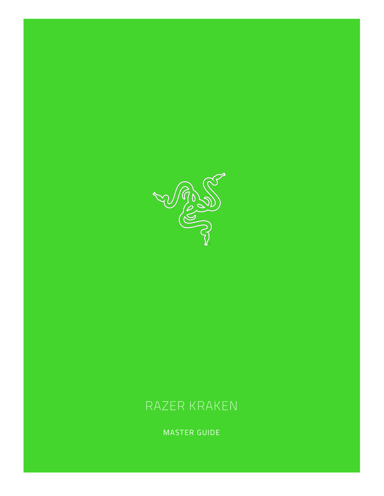 RAZER KRAKEN User Manual