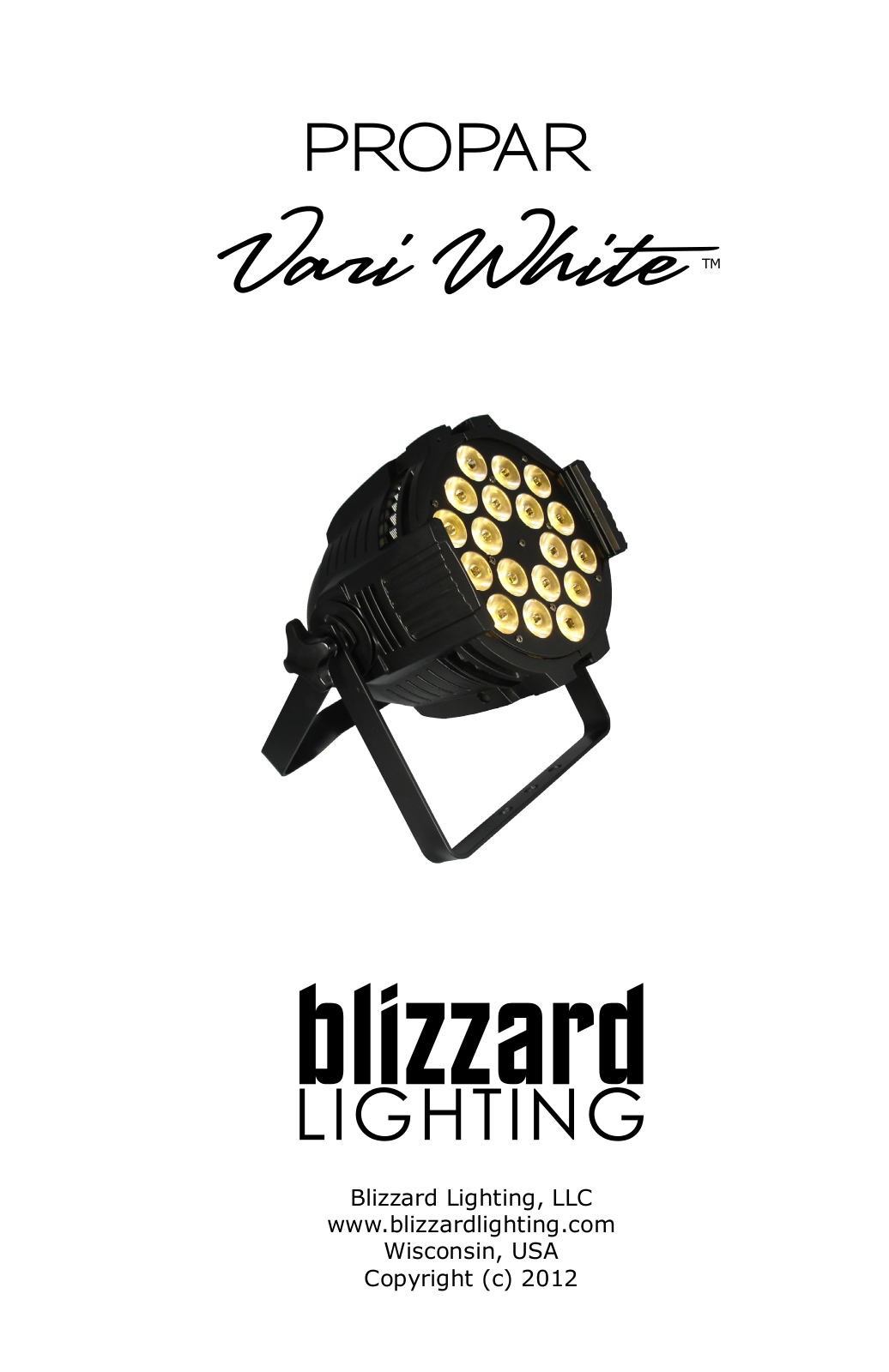 Blizzard Lighting V12 ToughPar User Manual Rev A