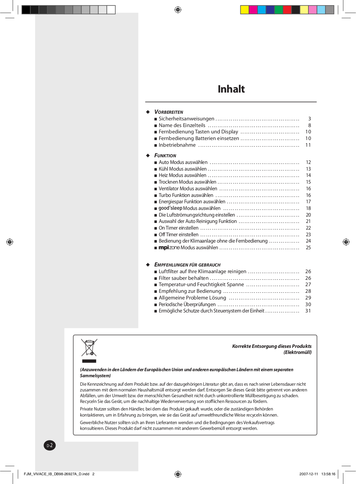 Samsung MH052FVEA, MH035FVEA, MH026FVEA, MH020FVEA User Manual