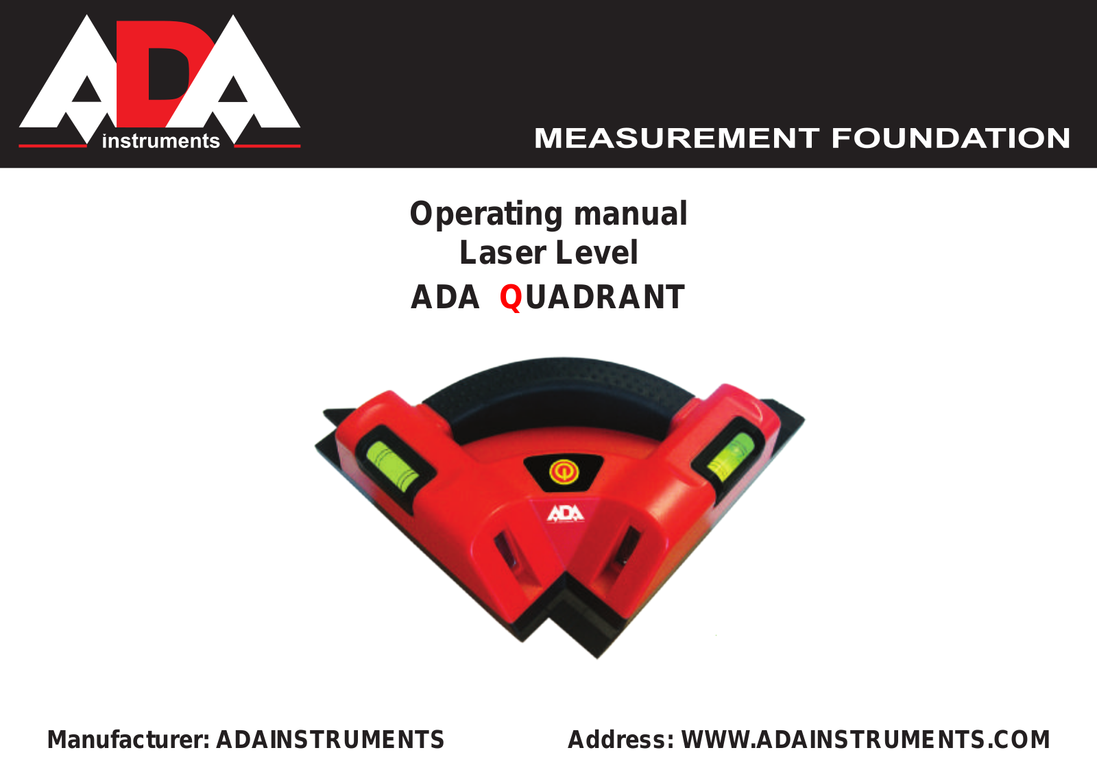 ADA INSTRUMENTS QUADRANT User Manual