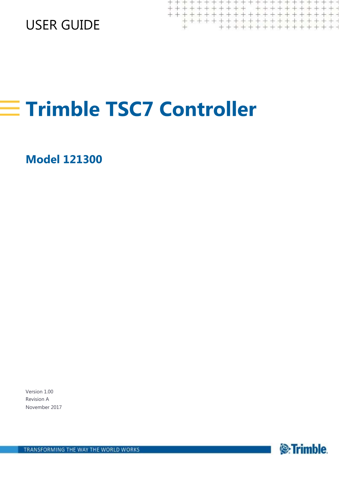 Trimble 121300 User Manual